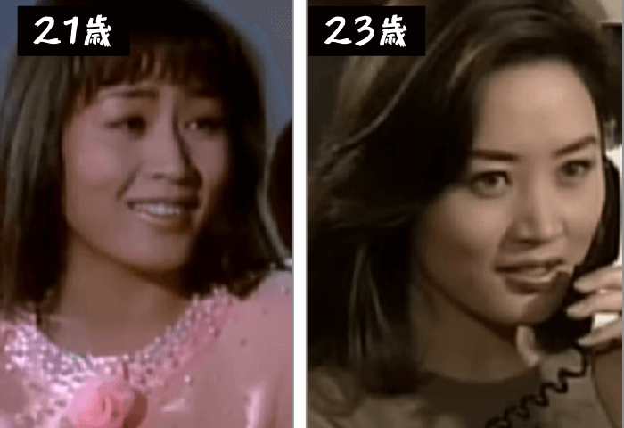 韓国女優キム・ヘス
21歳（左）写真
23歳（右）写真