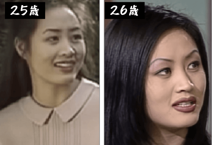韓国女優キム・ヘス
25歳（左）写真
26歳（右）写真
