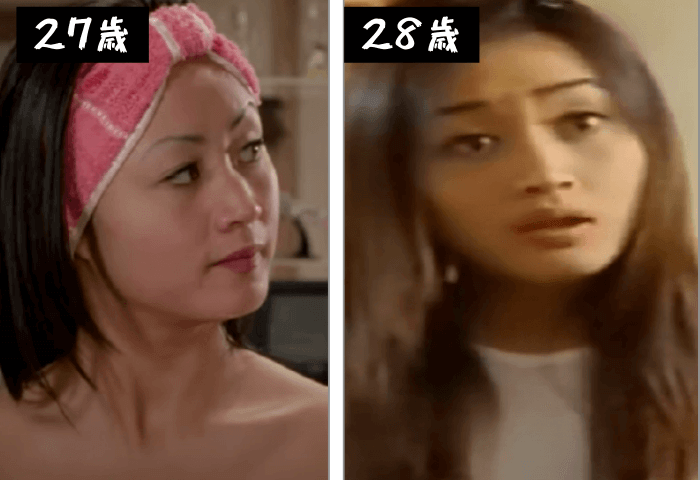 韓国女優キム・ヘス
27歳（左）写真
28歳（右）写真
