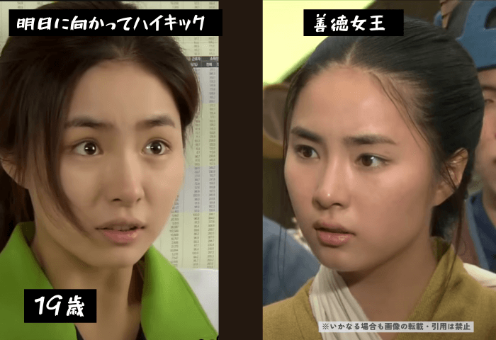 韓国女優シン・セギョンがドラマに出演した際の画像2枚。

左画像＝ドラマ「明日に向かってハイキック」で明るい雰囲気
右画像＝ドラマ「善徳女王」で深刻な雰囲気